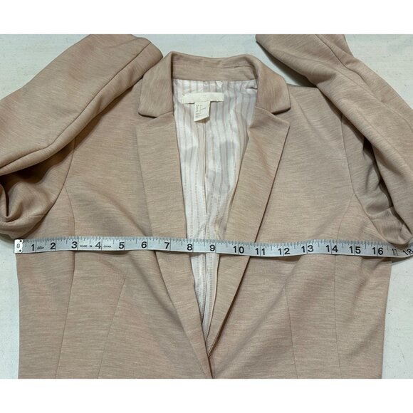 H&M Brand Light Pink Jacket w/Striped Lining Polyester Blend Women's Size 6 - Picture 6 of 13